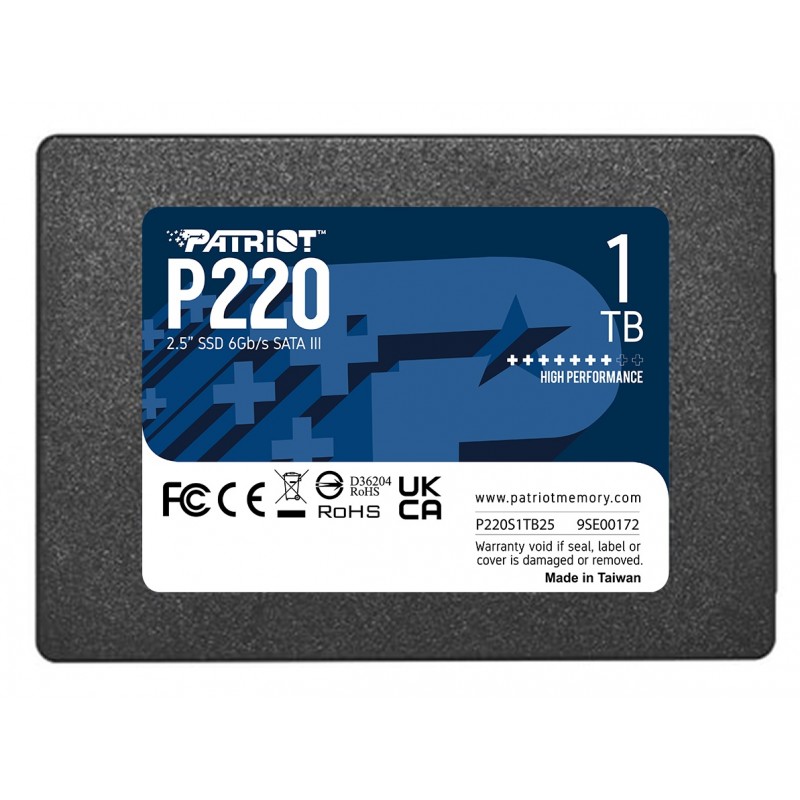 Купить ᐈ Кривой Рог ᐈ Низкая цена ᐈ Накопитель SSD 1TB Patriot P220 2.5" SATAIII TLC (P220S1TB25)