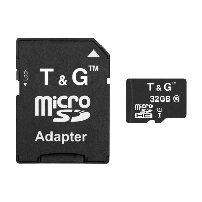 Карта памяти MicroSDHC 32GB UHS-I Class 10 T&G + SD-adapter (TG-32GBSD10U1-01)