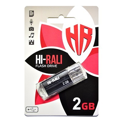 Флеш-накопитель USB 2GB Hi-Rali Corsair Series Black (HI-2GBCORBK)