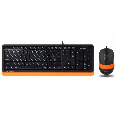 Комплект (клавиатура, мышь) A4Tech F1010 Black/Orange USB