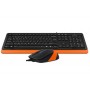 Комплект (клавиатура, мышь) A4Tech F1010 Black/Orange USB