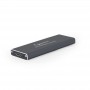 Купить ᐈ Кривой Рог ᐈ Низкая цена ᐈ Внешний карман Gembird для подключения SSD M.2, USB 3.0, алюминий, Black (EE2280-U3C-01)