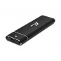 Купить ᐈ Кривой Рог ᐈ Низкая цена ᐈ Внешний карман Frime M.2 NGFF SATA, USB 3.1 Type-C, Metal, Black (FHE220.M2UC)