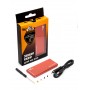 Купить ᐈ Кривой Рог ᐈ Низкая цена ᐈ Внешний карман Frime M.2 NGFF SATA, USB 3.0, Metal, Red (FHE203.M2U30)