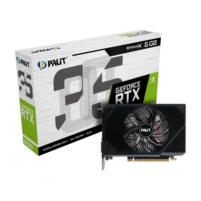 Видеокарта GF RTX 3050 6GB GDDR6 StormX Palit (NE63050018JE-1072F)