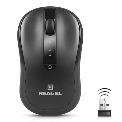 Мышь беспроводная REAL-EL RM-450W Black