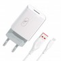 Сетевое зарядное устройство SkyDolphin SC06V (1USBx2.4A) White (SDMZP-000180) + кабель microUSB