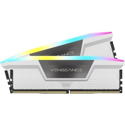 Купить ᐈ Кривой Рог ᐈ Низкая цена ᐈ Модуль памяти DDR5 2x16GB/6000 Corsair Vengeance RGB White (CMH32GX5M2B6000C40W)