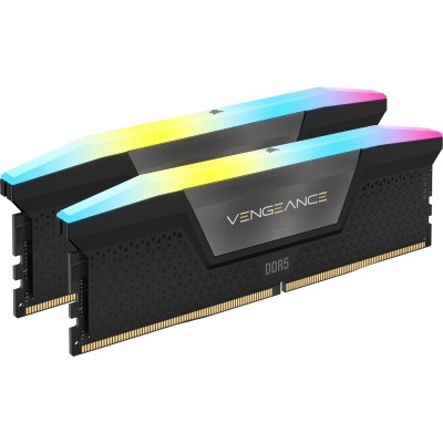 Купить ᐈ Кривой Рог ᐈ Низкая цена ᐈ Модуль памяти DDR5 2x16GB/6000 Corsair Vengeance RGB Black (CMH32GX5M2D6000C36)