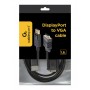 Кабель Cablexpert DisplayPort - VGA (M/M), 1.8 м, чорний (CCP-DPM-VGAM-6) пакет