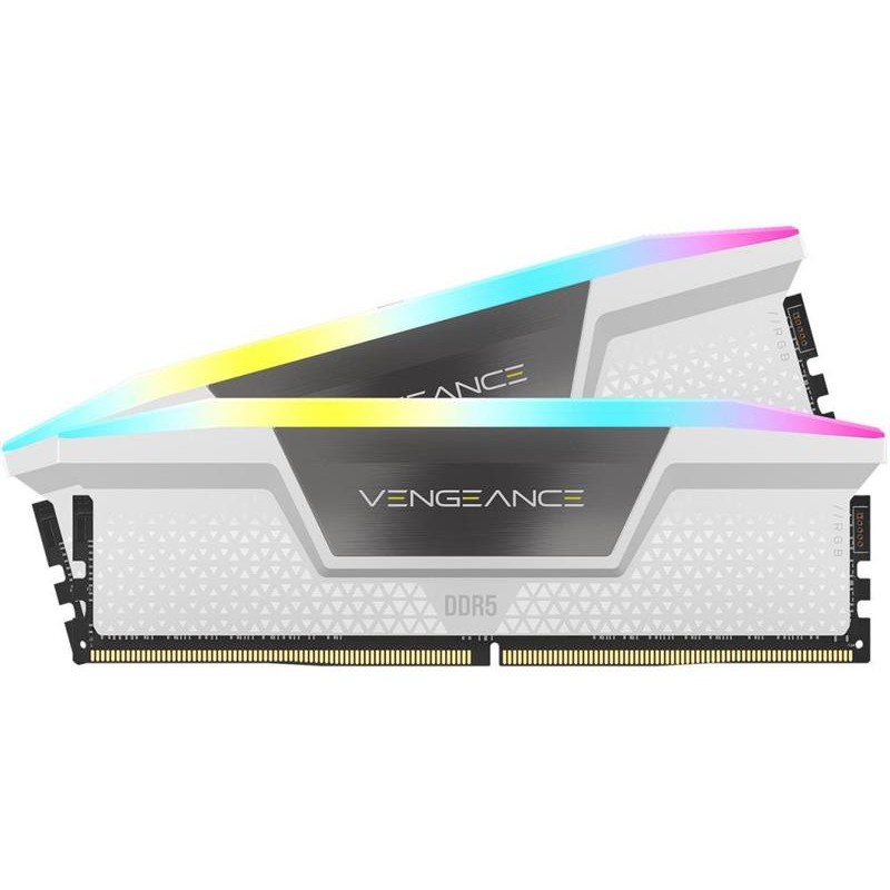 Купить ᐈ Кривой Рог ᐈ Низкая цена ᐈ Модуль памяти DDR5 2x16GB/5200 Corsair Vengeance RGB White (CMH32GX5M2B5200C40W)