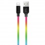 Кабель ColorWay USB - Lightning (M/M), 2.4 А, 1 м, Multicolor (CW-CBUL016-MC)