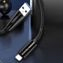 Кабель ColorWay USB - Lightning (M/M), 2.4 А, Zinc Alloy + Led, 1 м, Black (CW-CBUL035-BK)