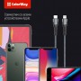 Кабель ColorWay USB-C-Lightning, PD Fast Charging, 3.0А, 1м, Grey (CW-CBPDCL033-GR)