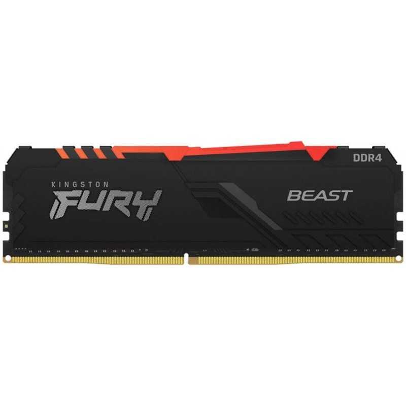 Купить ᐈ Кривой Рог ᐈ Низкая цена ᐈ Модуль памяти DDR4 8GB/3600 Kingston Fury Beast RGB (KF436C17BBA/8)