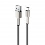 Кабель ColorWay USB - Lightning (M/M), metal head, 2.4 А, 1 м, Black (CW-CBUL046-BK)