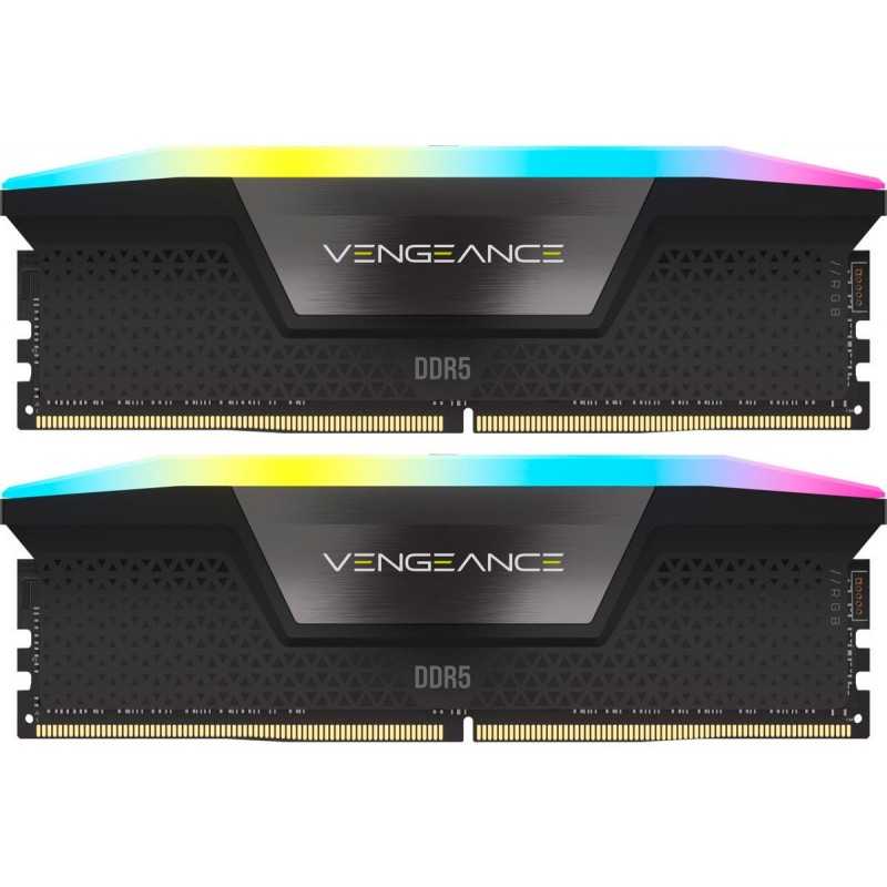 Купить ᐈ Кривой Рог ᐈ Низкая цена ᐈ Модуль памяти DDR5 2x16GB/7200 Corsair Vengeance RGB Black (CMH32GX5M2X7200C34)