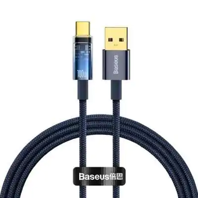 Кабель Baseus Explorer USB-USB Type-C, 5A, 100W, 1м Blue (CATS000203) Купить Кривой Рог