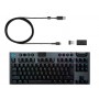 Клавiатура бездротова Logitech G915 TKL Lightspeed Wireless RGB Mechanical Carbon Clicky Switch (920-009537)