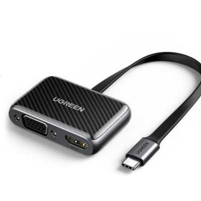 Адаптер Ugreen CM303 USB Type-C - HDMI+VGA, Black (70549) Купить Кривой Рог