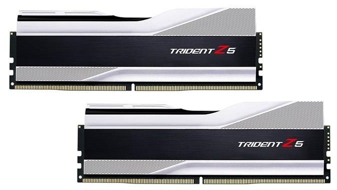 Купить ᐈ Кривой Рог ᐈ Низкая цена ᐈ Модуль памяти DDR5 2x16GB/5600 G.Skill Trident Z5 Silver (F5-5600J4040C16GX2-TZ5S)