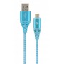 Кабель Cablexpert (CC-USB2B-AMmBM-2M-VW) USB 2.0 A - microUSB, премиум, 2м, голубой Купить Кривой Рог