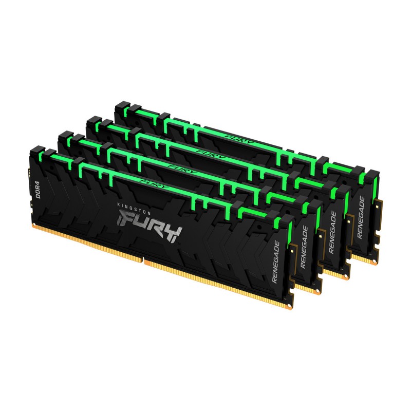 Купить ᐈ Кривой Рог ᐈ Низкая цена ᐈ Модуль памяти DDR4 4x8GB/3600 Kingston Fury Renegade RGB (KF436C16RBAK4/32)
