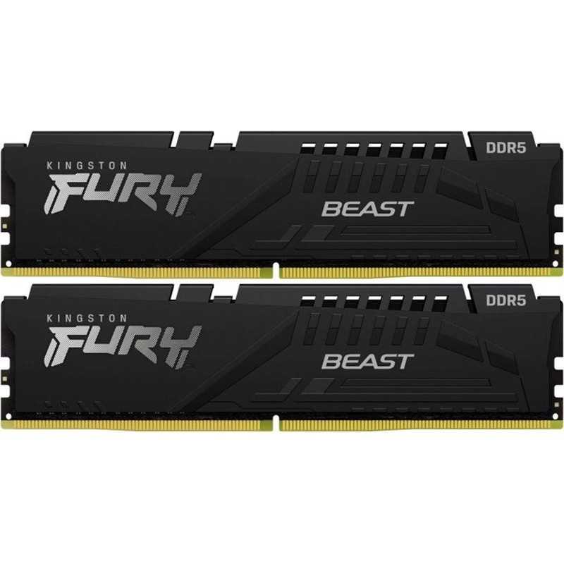 Купить ᐈ Кривой Рог ᐈ Низкая цена ᐈ Модуль памяти DDR5 2x16GB/6000 Kingston Fury Beast Black (KF560C30BBK2-32)