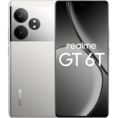 Купить ᐈ Кривой Рог ᐈ Низкая цена ᐈ Смартфон Realme GT 6T 5G (RMX3853) 12/256GB Fluid Silver; 6.78" (2780х1264) LTPO AMOLED / Qu