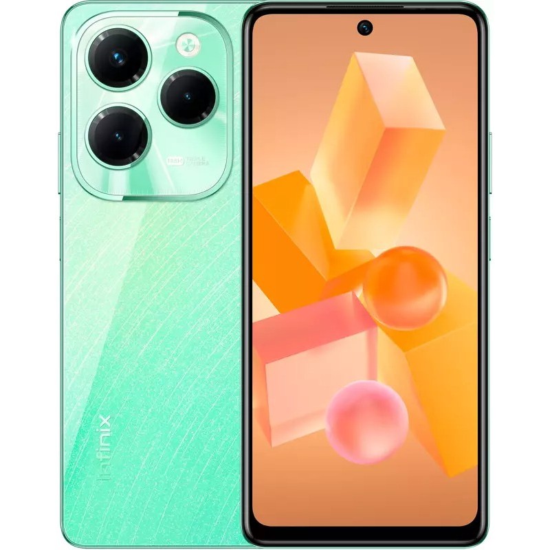 Купить ᐈ Кривой Рог ᐈ Низкая цена ᐈ Смартфон Infinix Hot 40 Pro X6837 8/256GB Dual Sim Starfall Green; 6.78" (2460х1080) IPS / M