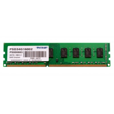 Купить ᐈ Кривой Рог ᐈ Низкая цена ᐈ Модуль памяти DDR3 4GB/1600 Patriot Signature Line (PSD34G16002)
