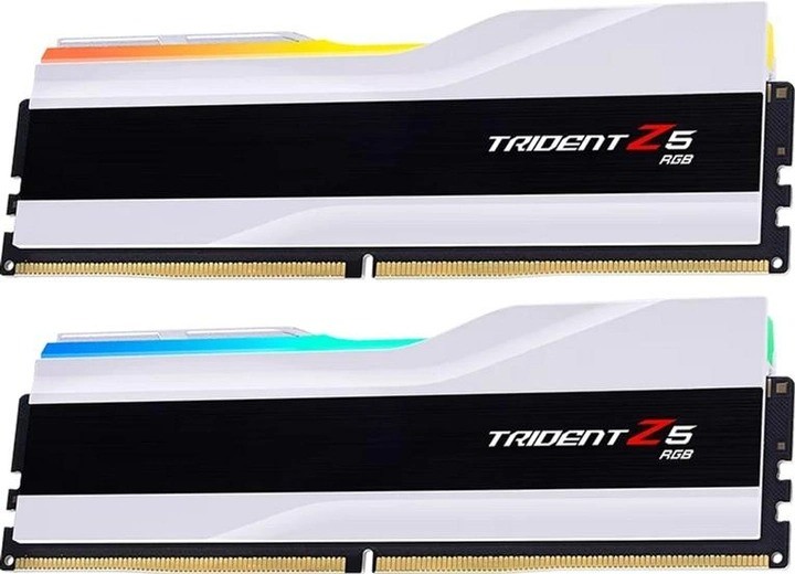Купить ᐈ Кривой Рог ᐈ Низкая цена ᐈ Модуль памяти DDR5 2x32GB/6400 G.Skill Trident Z5 RGB White (F5-6400J3239G32GX2-TZ5RW)