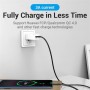 Кабель Vention USB Type-C - USB Type-C TPE Round PD 60W, 3A, 0.5 м, Black (COSBD)