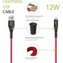 Кабель Intaleo CBRNYL1 USB - Lightning (M/M), 1.2 м, Red (1283126559471)