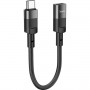 Адаптер Hoco U107 USB Type-C - Lightning (M/F), 0.1 м, Black (U107CLB)