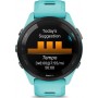 Смарт-годинник Garmin Forerunner 265 Black Bezel with Aqua Case and Aqua/Black Silicone Band (010-02810-52)