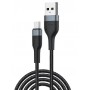 Кабель Foneng X51 Spiral Braided Cable USB - micro USB (M/M), 3 A, 1 м, Black (X51-CA-MU)