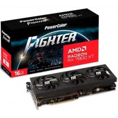 Видеокарта AMD Radeon RX 7800 XT 16GB GDDR6 Fighter PowerColor (RX 7800 XT 16G-F/OC) Купить Кривой Рог