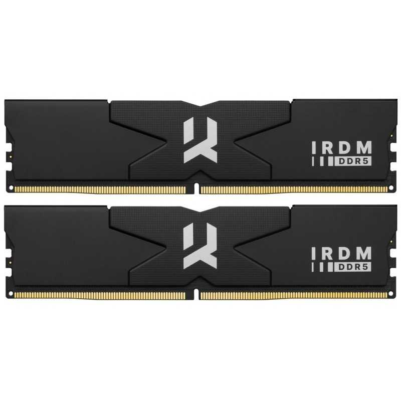 Купить ᐈ Кривой Рог ᐈ Низкая цена ᐈ Модуль памяти DDR5 2x32GB/6000 Goodram IRDM Black (IR-6000D564L30/64GDC)