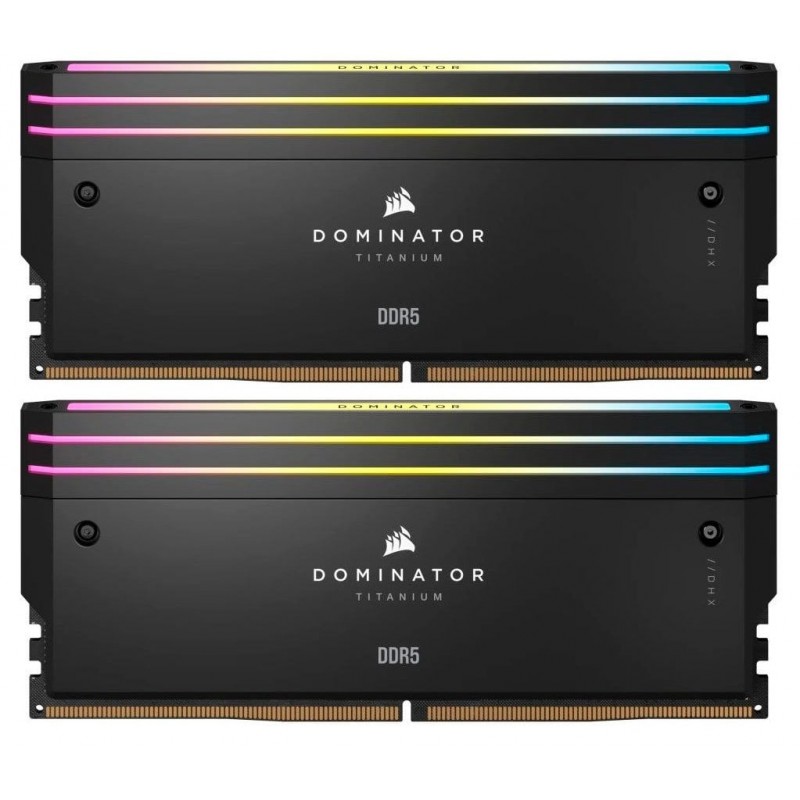 Купить ᐈ Кривой Рог ᐈ Низкая цена ᐈ Модуль памяти DDR5 2x16GB/6000 Corsair Dominator Titanium RGB Black (CMP32GX5M2B6000C30)