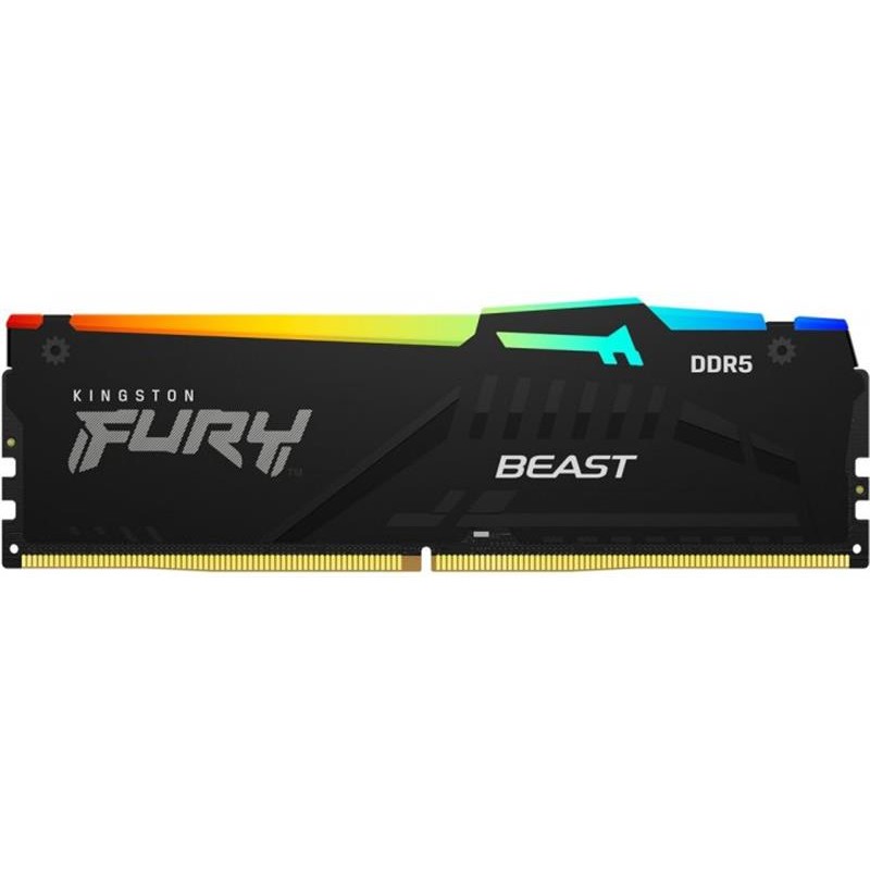 Купить ᐈ Кривой Рог ᐈ Низкая цена ᐈ Модуль памяти DDR5 32GB/4800 Kingston Fury Beast RGB (KF548C38BBA-32)