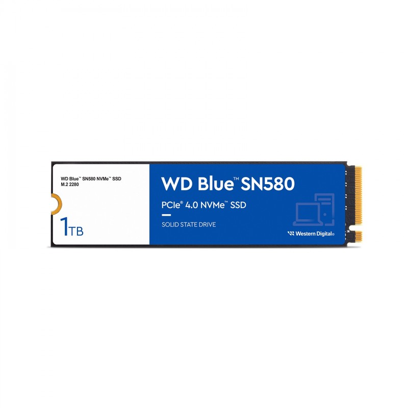 Купить ᐈ Кривой Рог ᐈ Низкая цена ᐈ Накопитель SSD 1ТB WD Blue SN580 M.2 2280 PCIe 4.0 x4 3D TLC (WDS100T3B0E)