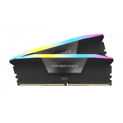 Купить ᐈ Кривой Рог ᐈ Низкая цена ᐈ Модуль памяти DDR5 2x48GB/5600 Corsair Vengeance RGB Black (CMH96GX5M2B5600C40)