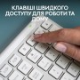 Клавiатура бездротова Logitech Signature Slim K950 US OffWhite USB (920-012466)