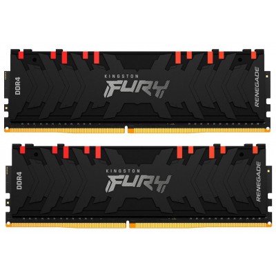 Купить ᐈ Кривой Рог ᐈ Низкая цена ᐈ Модуль памяти DDR4 2x8GB/3200 Kingston Fury Renegade RGB (KF432C16RBAK2/16)