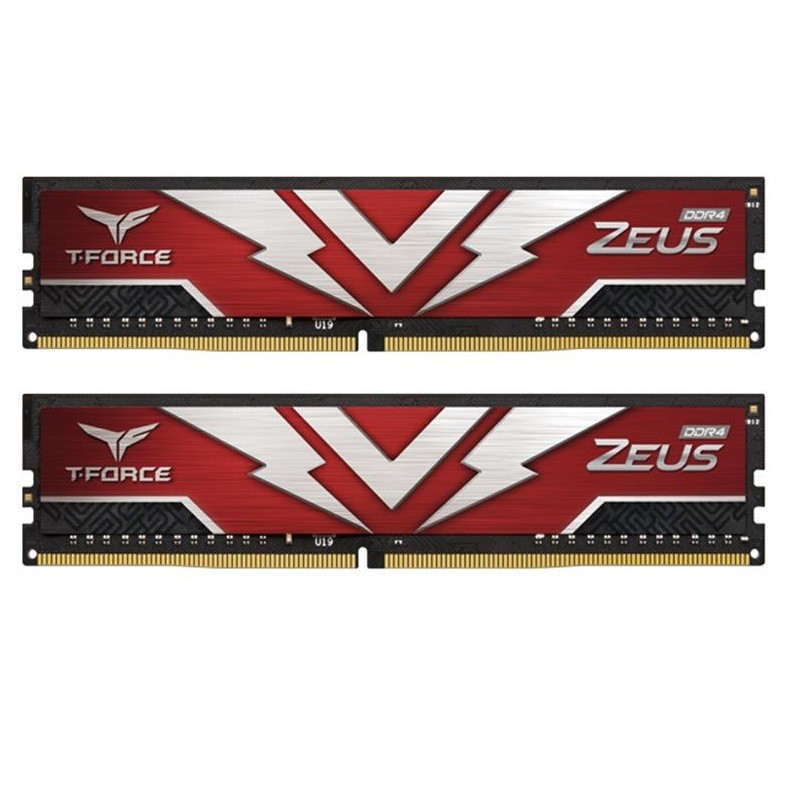 Купить ᐈ Кривой Рог ᐈ Низкая цена ᐈ Модуль памяти DDR4 2х8GB/3200 Team T-Force Zeus Red (TTZD416G3200HC20DC01)