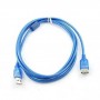 Кабель Gresso USB - USB V 2 .0 (M/F), 1 ферит, 3 м, Blue (2000700002388)