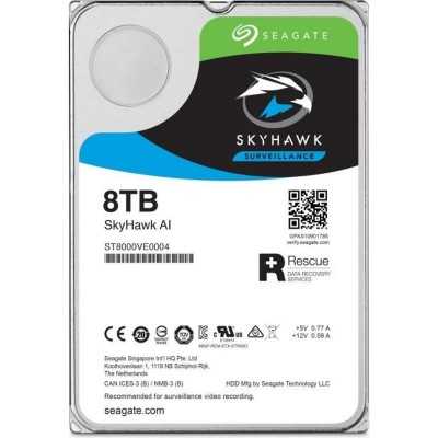 Купить ᐈ Кривой Рог ᐈ Низкая цена ᐈ Накопитель HDD SATA 8.0TB Seagate SkyHawk AI Surveillance 7200rpm 256MB (ST8000VE001)