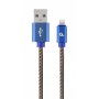 Кабель Cablexpert (CC-USB2J-AMLM-2M-BL) USB 2.0 - Lightning, премиум, 2м, синий