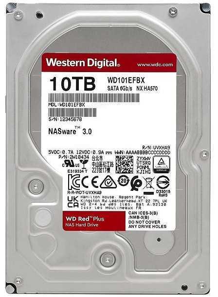 Купить ᐈ Кривой Рог ᐈ Низкая цена ᐈ Накопитель HDD SATA 10.0TB WD Red Plus 7200rpm 256MB (WD101EFBX)